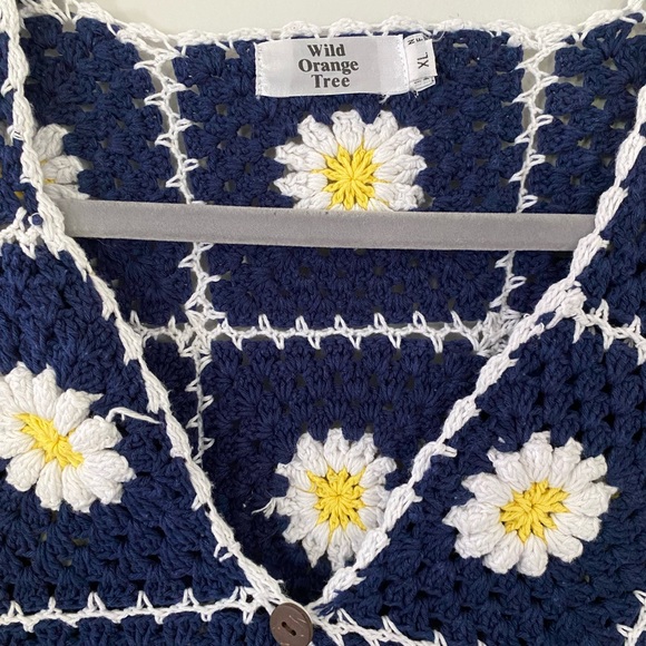 Wild Orange Tree Handmade Crochet Cardigan - Picture 3 of 8